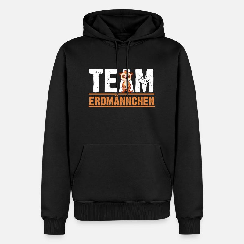 Erdmännchen - Männer Premium Bio Hoodie - Schwarz