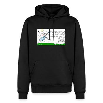 Rockability means move mountains. - Männer Premium Bio Hoodie - Schwarz - Vorne - Nico (187cm)