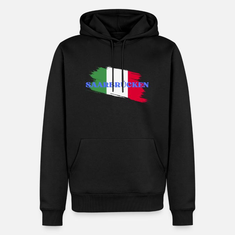 Saarbrücken - Männer Premium Bio Hoodie - Schwarz
