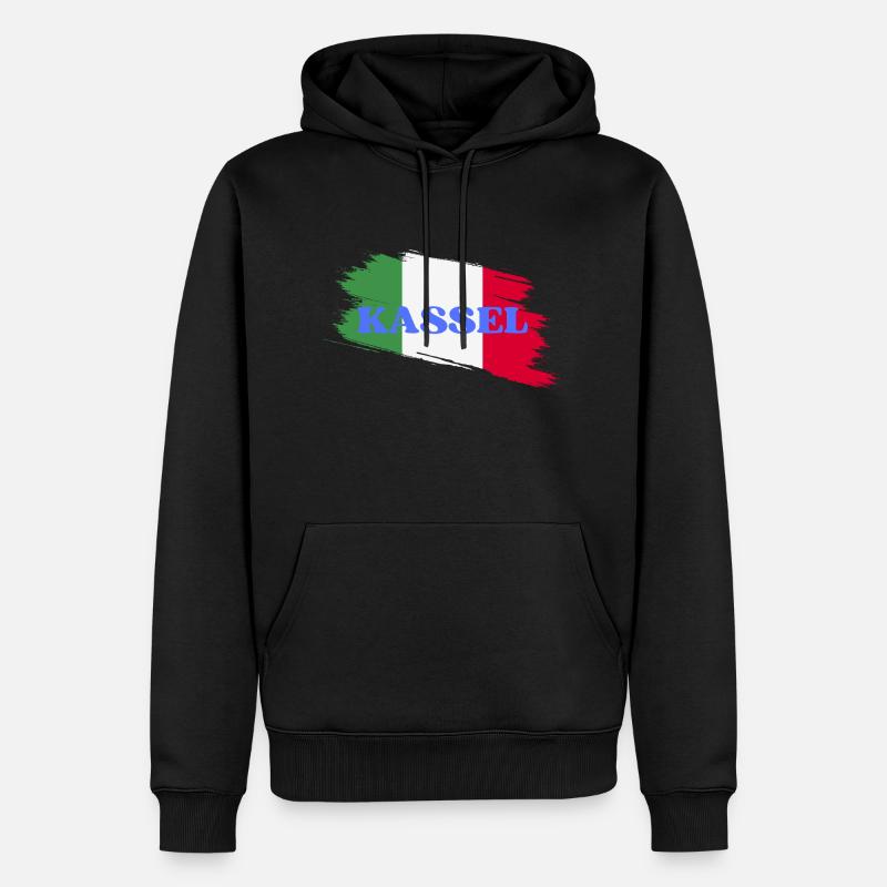 Kassel - Männer Premium Bio Hoodie - Schwarz