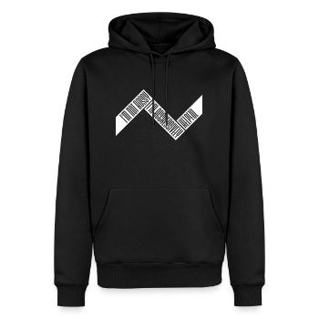Je ne suis pas autoritaire, je suis agressivement serviable en disant des blagues - Sweat à capuche Premium bio Homme - noir - Devant - Nico (187cm)