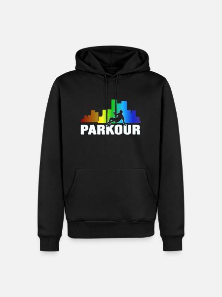 Freerunning Parkour Walljump - Men’s Premium Organic Hoodie - black