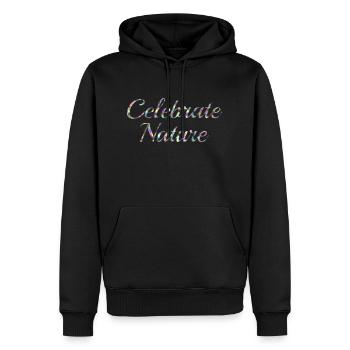 Celebrate Nature - Männer Premium Bio Hoodie - Schwarz - Vorne - Nico (187cm)