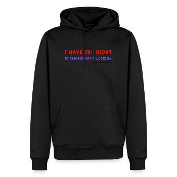 I have the right to remain good-looking - Men’s Premium Organic Hoodie - black - Front - Nico (187cm)