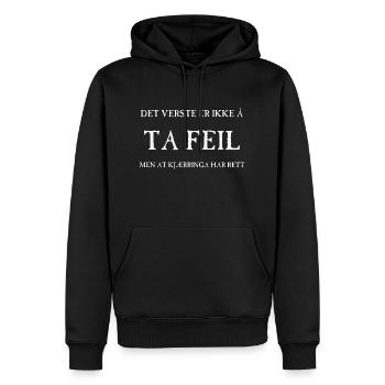 The girlfriend is right - Men’s Premium Organic Hoodie - black - Front - Nico (187cm)