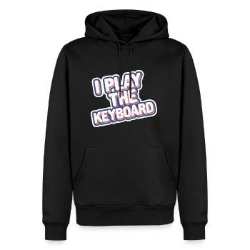 I Play The Keyboard 14 - Männer Premium Bio Hoodie - Schwarz - Vorne - Nico (187cm)