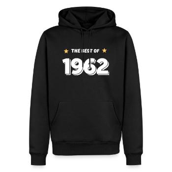 Das Beste von 1962 - Männer Premium Bio Hoodie - Schwarz - Vorne - Nico (187cm)