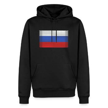 herz russland fahne moskau russia style russian - Männer Premium Bio Hoodie - Schwarz - Vorne - Nico (187cm)