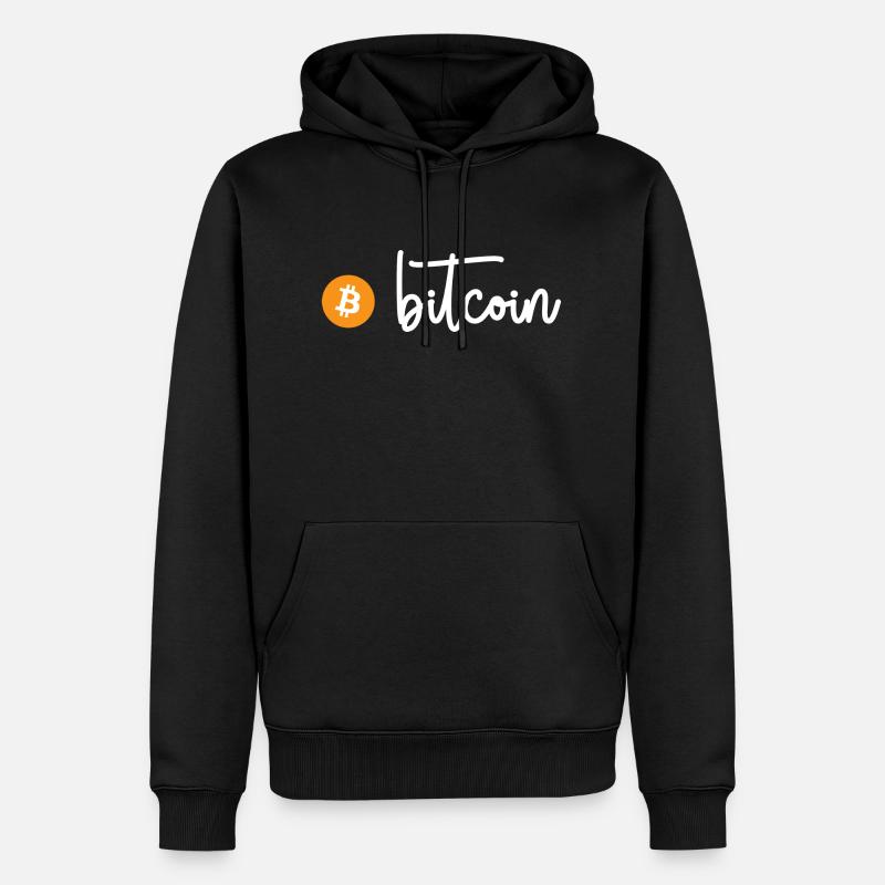 Bitcoin (Bitcoin) - Männer Premium Bio Hoodie - Schwarz
