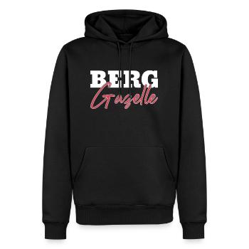 wanderer geschenkidee frau berg gazelle alpen - Männer Premium Bio Hoodie - Schwarz - Vorne - Nico (187cm)