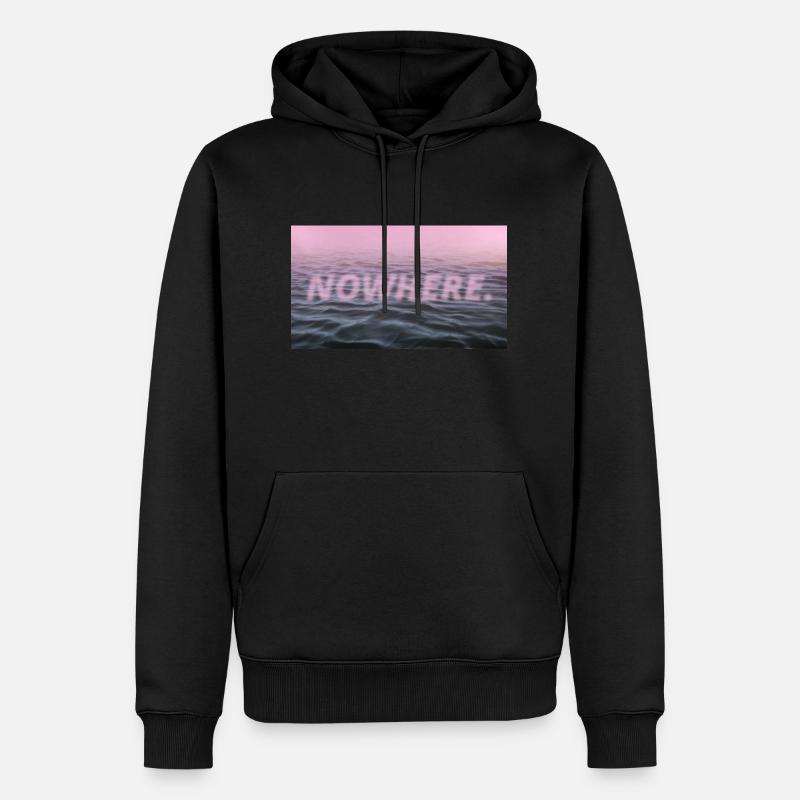 Nulle part - Sweat à capuche Premium bio Homme - noir