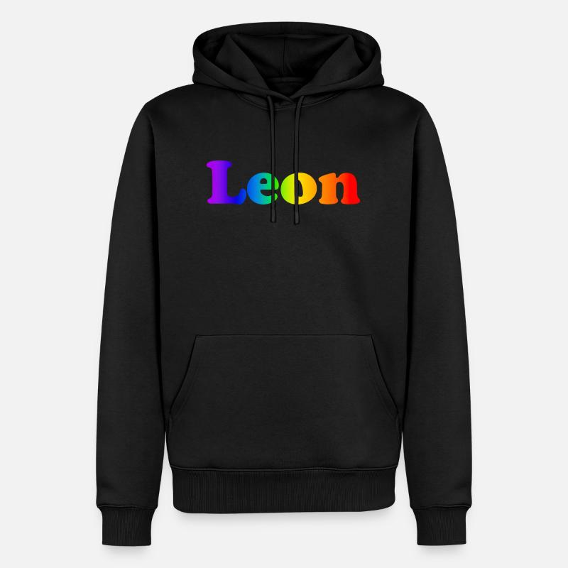 Leon - Männer Premium Bio Hoodie - Schwarz