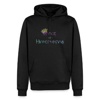 Prince - Männer Premium Bio Hoodie - Schwarz - Vorne - Nico (187cm)