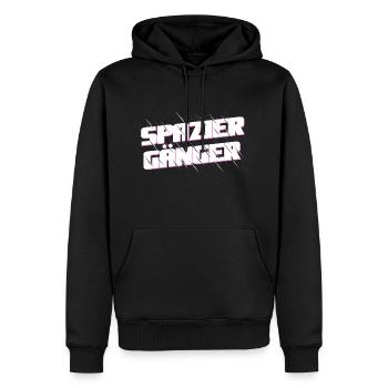 Spaziergänger - Männer Premium Bio Hoodie - Schwarz - Vorne - Nico (187cm)