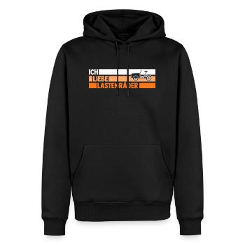 Fahrrad Lastenfahrrad Lastenrad - Männer Premium Bio Hoodie - Schwarz - Vorne - Nico (187cm)