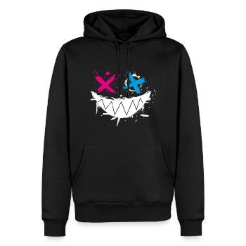 Smile1 - Männer Premium Bio Hoodie - Schwarz - Vorne - Nico (187cm)
