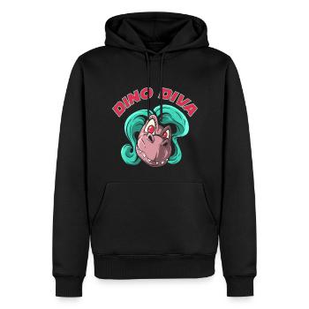 Dino Diva Dinosaur - Men’s Premium Organic Hoodie - black - Front - Nico (187cm)