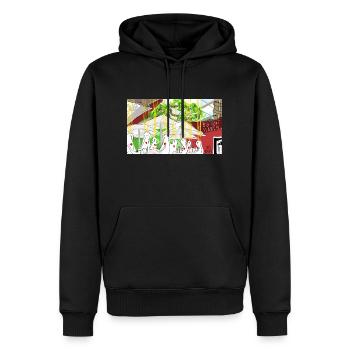 Es gut haben. - Männer Premium Bio Hoodie - Schwarz - Vorne - Nico (187cm)