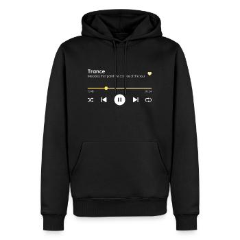 Trance - Männer Premium Bio Hoodie - Schwarz - Vorne - Nico (187cm)
