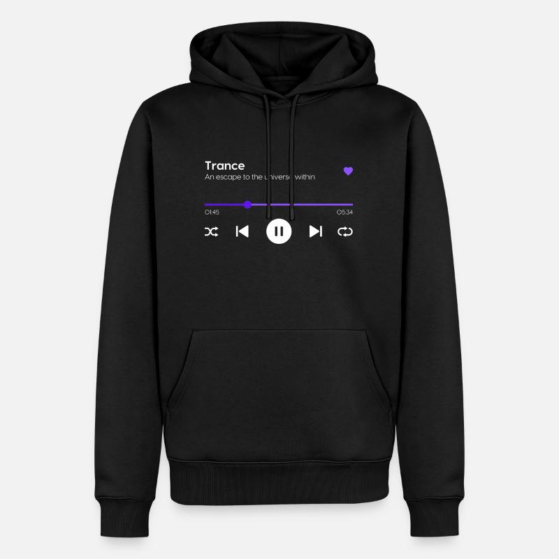 Trance - Männer Premium Bio Hoodie - Schwarz