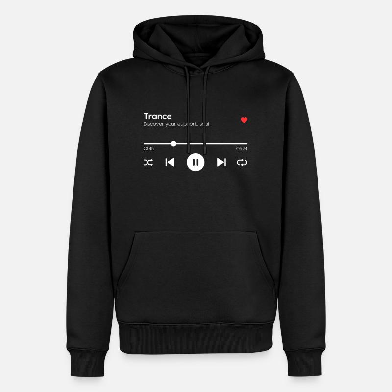 Trance - Männer Premium Bio Hoodie - Schwarz