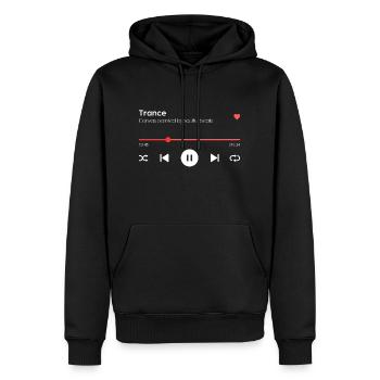 Trance - Männer Premium Bio Hoodie - Schwarz - Vorne - Nico (187cm)