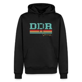 RDA Allemagne de l’Est - Sweat à capuche Premium bio Homme - noir - Devant - Nico (187cm)