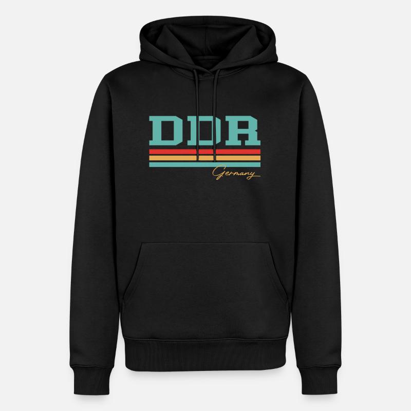 RDA Allemagne de l’Est - Sweat à capuche Premium bio Homme - noir