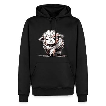 Schäfchen - Männer Premium Bio Hoodie - Schwarz - Vorne - Nico (187cm)