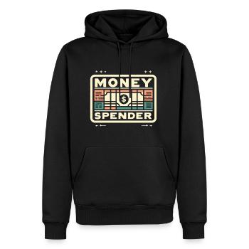 Money Spender 6 - Männer Premium Bio Hoodie - Schwarz - Vorne - Nico (187cm)