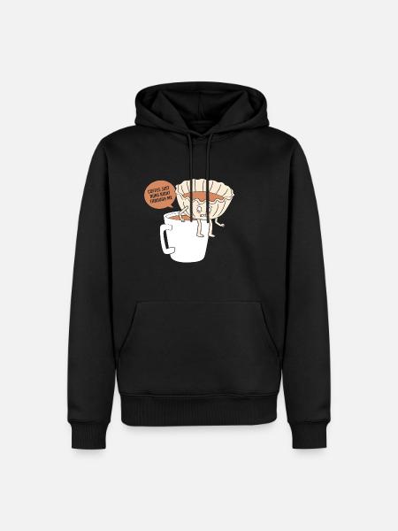 Kaffee Koffein Barista Espresso - Männer Premium Bio Hoodie - Schwarz