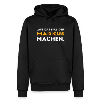 Herren Markus Spruch Lustig Geburtstag Vorname - Männer Premium Bio Hoodie - Schwarz - Vorne - Nico (187cm)