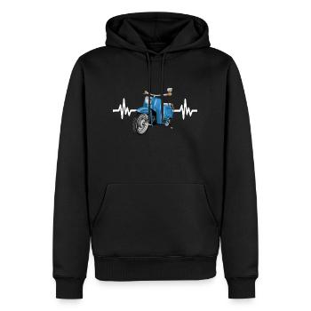 Schwalbenfahrer Moped KR51 Schwalbe Simson Shirt - Männer Premium Bio Hoodie - Schwarz - Vorne - Nico (187cm)