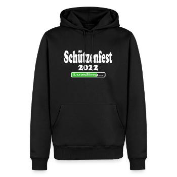 Schützenfest 2022 Loading - Männer Premium Bio Hoodie - Schwarz - Vorne - Nico (187cm)