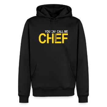 Call me Chef - Männer Premium Bio Hoodie - Schwarz - Vorne - Nico (187cm)