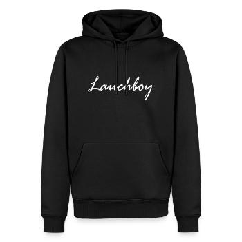 Lauchboy - Männer Premium Bio Hoodie - Schwarz - Vorne - Nico (187cm)