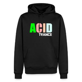 Citation de transe acide - Sweat à capuche Premium bio Homme - noir - Devant - Nico (187cm)