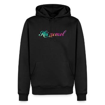 Hei nomol color - Männer Premium Bio Hoodie - Schwarz - Vorne - Nico (187cm)