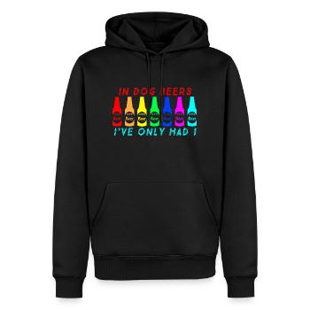 Canine Quencher - Men’s Premium Organic Hoodie - black - Front - Nico (187cm)