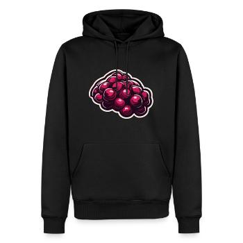 Lebensmittel / Obst / Markt / Vitamine / Design - Männer Premium Bio Hoodie - Schwarz - Vorne - Nico (187cm)