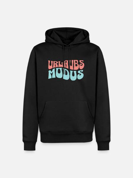 Urlaubsmodus Aktiviert - Männer Premium Bio Hoodie - Schwarz