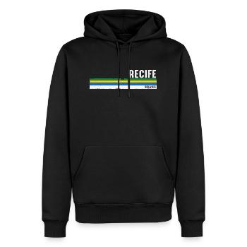 Recife Brasilien Kulturerbe - Vintage Recife Brasil - Männer Premium Bio Hoodie - Schwarz - Vorne - Nico (187cm)