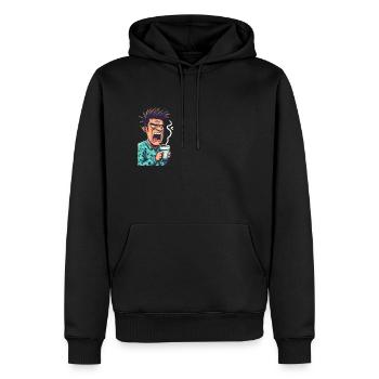 Monday - Men’s Premium Organic Hoodie - black - Front - Nico (187cm)