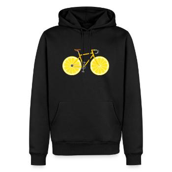 Road Bike Bicycle Fruit Fruit Lemon - Men’s Premium Organic Hoodie - black - Front - Nico (187cm)