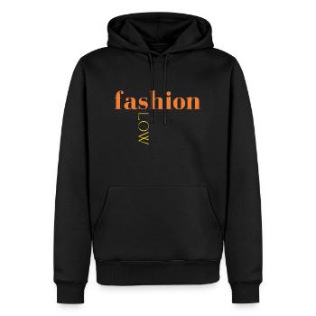 Slow Fashion Design - Men’s Premium Organic Hoodie - black - Front - Nico (187cm)