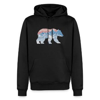Polar Bear - Men’s Premium Organic Hoodie - black - Front - Nico (187cm)