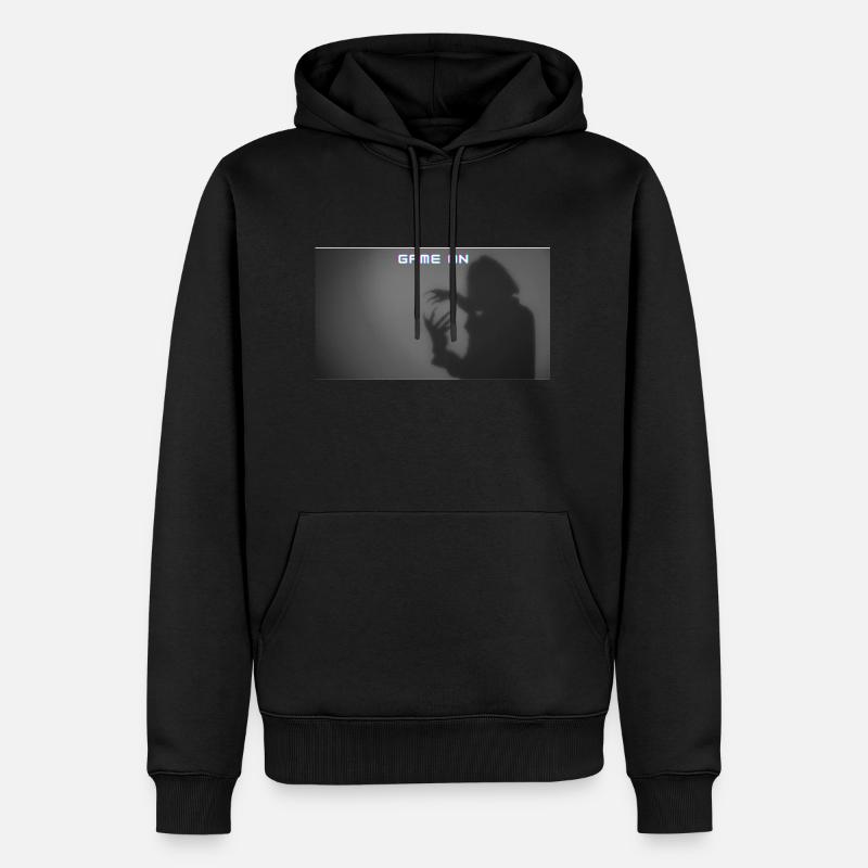 Game On Halloween design - Männer Premium Bio Hoodie - Schwarz