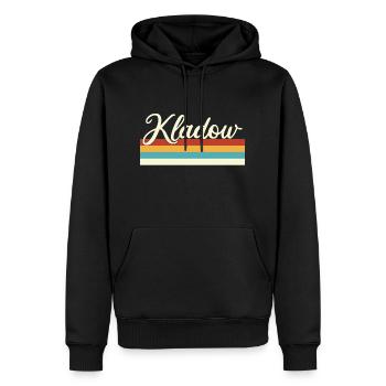 Kladow - Spandau - Berlin - Retro - Vintage - Männer Premium Bio Hoodie - Schwarz - Vorne - Nico (187cm)