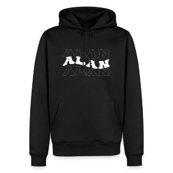 Funny Alan Groovy 4 Männer Frauen Cool Alan Tie Dye - Männer Premium Bio Hoodie - Schwarz - Vorne - Nico (187cm)