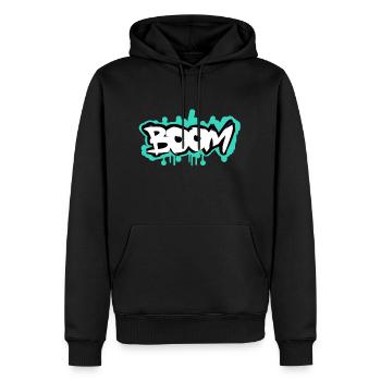 Boom Grafitti Style - Männer Premium Bio Hoodie - Schwarz - Vorne - Nico (187cm)